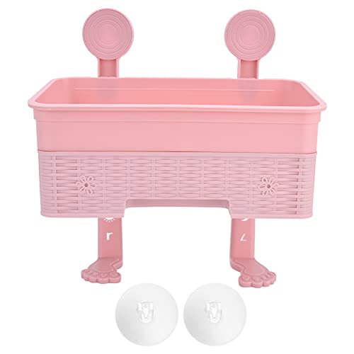 Doppelschicht -Badezimmer -Regal Toilettengewebe Box Punch Küche Badezimmer Lager Rack Leicht praktisch multifunktional für Verschiedene Räume (Rosa) von LIYJTK