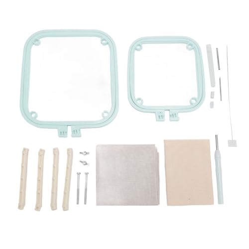 Double Layer Stickerei Hoop Verstellbarer Nadelrahmenhalter für Handwerksprojekte Hausgebrauch (Nordic Green) von LIYJTK