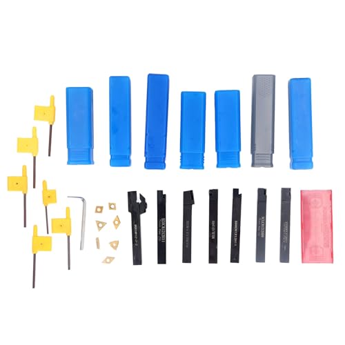 Drehmaschinen Bohrstange Set 12mm 7pcs Werkzeughalter Carbid Inserts Schrauben CNC Drehdrehen Schneidkit Aufbewahrungsbox von LIYJTK