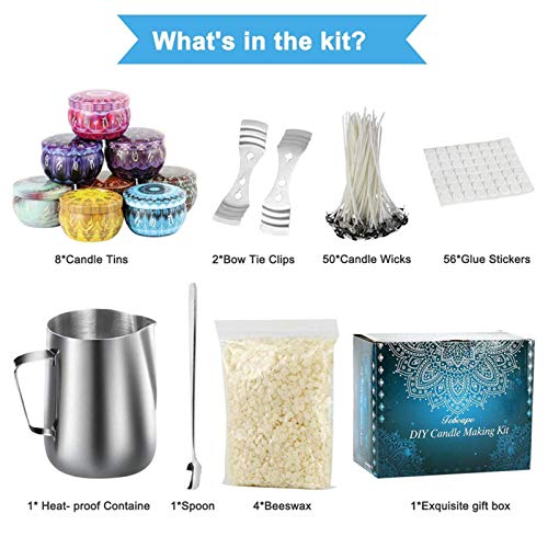 Duft Kerze DIY Kit komplettes Set Soja Wachs Dochte Mischlöffel für Anfänger Kerzenherstellung Tool Kit von LIYJTK