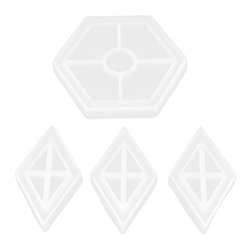 Durchscheinende Silikonformen DIY Casting Kit für Harz Crafts Rhombic Hexagonal Clear Form Set Creative Kunstwerke von LIYJTK