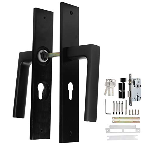 EINTRITTS TÜR GRIFF LOCKING LEVER SET SMOOTH ERÖFFNUNG HOCHWERTIGER MATERIALIEN SCHWERER PUNKT FÜR BEIDE LINKE UND RECHTE TÜREN (J-Stil (verstellbares links und rechts)) von LIYJTK