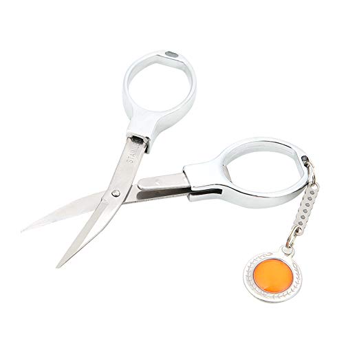 Edelstahl tragbare Klappschere Schlüsselkette Reiseschneider Schönheitsfischerei Silber 9,5 * 5 cm Edelstahl tragbare Klappschere Schlüsselkette Reiseschneider Schönheitsfischerei Silber 9,5 * 5 cm von LIYJTK