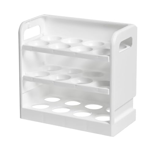 Eierlager Rack 3 Krawatten reversibler Eierhalter Kühlschrank Seitentür Aufbewahrung Küche Flip Top Egg Rack von LIYJTK