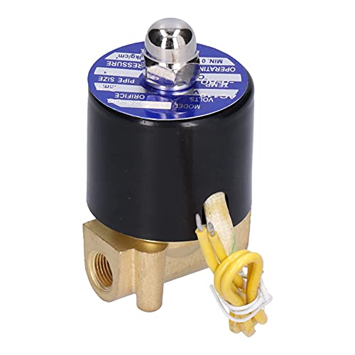 Elektrisches Magnetventil klein normalerweise geschlossene Messing für Wasserluft 1/8 Zoll 2W02506 (DC12V) von LIYJTK