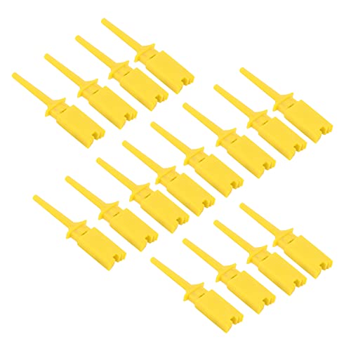 FLACH TEST HOOK GENAUER SCHALTUNG STROM VERSORGUNGS TEST CLAMP 20PCS FÜR ELEKTRISCHE TEST ERSATZTEILE (Gelb) von LIYJTK