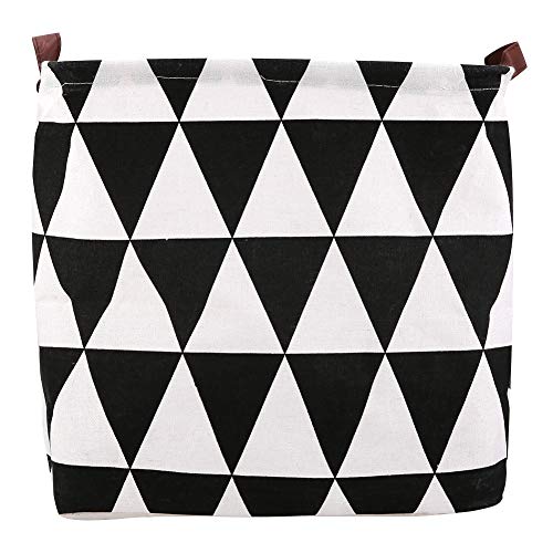 Faltbare Wäschereikorb Spielzeugspeicherbox Kleidung Kleidung Sundies Home Organizer Baumwollwäsche große Kapazität für Schlafzimmer Badezimmer (Umgekehrtes Dreieck) von LIYJTK
