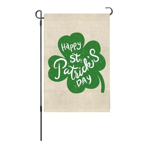 Flagge zum St. Patrick's Day, lebendiges Polyester-Design für die saisonale Dekoration in Garten und Rasen. (S02) von LIYJTK