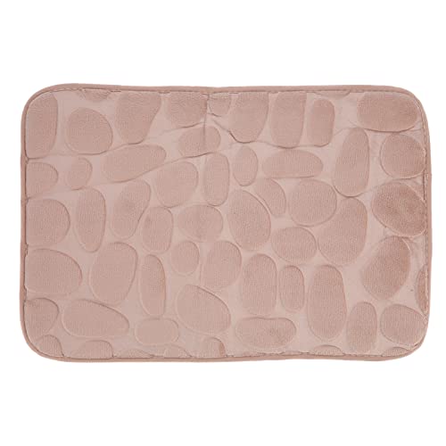 Flanell Türmat Kopfsteinpflasterte Teppich weich absorbierende Matte Matte matten badezimmerteppich für geeignet für heimische Badezimmer küche Schlafzimmer Wohnzimmer Wohnzimmer (Leichte Bräune) von LIYJTK