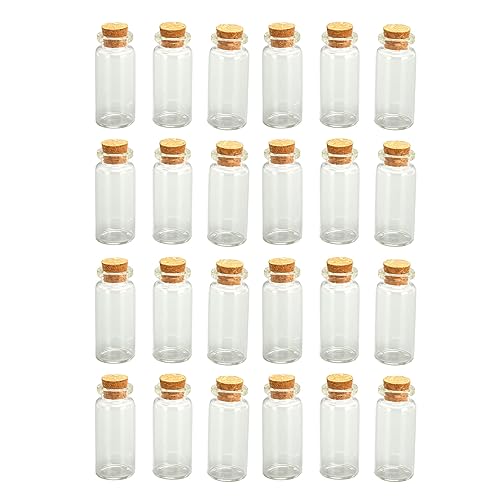 Glasdriftflasche transparent wünscht Mehrzwecknachricht für Hochzeitsfeier 24 pcs 20 mm Durchmesser von LIYJTK