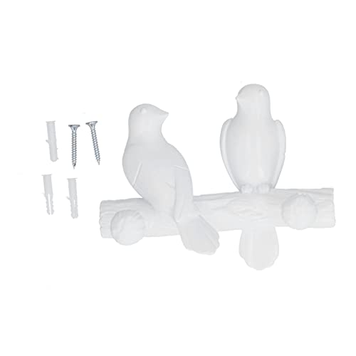 Goldener Vogel Zweig Wandmontage Dekoratives Haken für Hausküchengeschäfte für Haushaltszimmer Küchengeschäft (Weiß) von LIYJTK