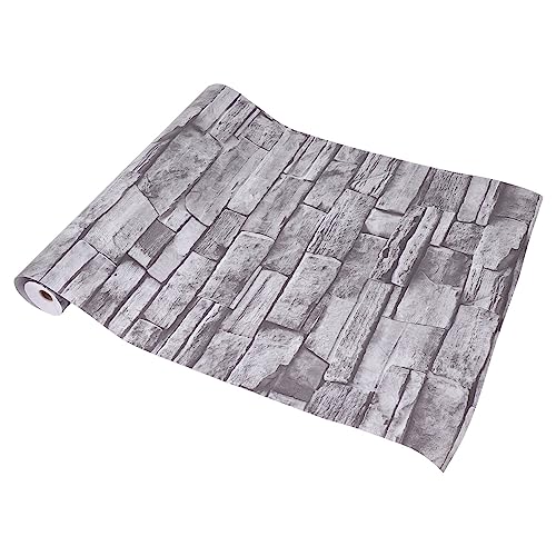 Graue Steinschale und Stick Tapete 3D Selbstkleber Vintage Brick Home Dekoration PVC von LIYJTK