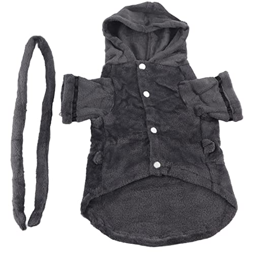 Haustier Nachtwäsche Absorption Dog Bademantel Plüschhaube Taillengürtel für Welpenkatzen (XL) von LIYJTK