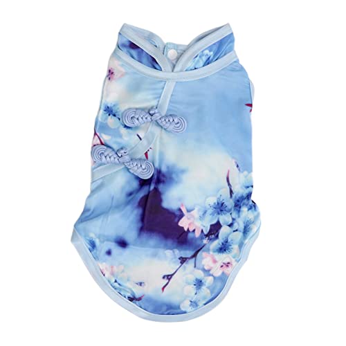 Haustier Qipao Kostüm Hund Cheongsam Blume Satin Weste chinesischer Stil chinesischer Stil (L) von LIYJTK