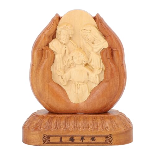 Hölzerne heilige Familie Figur Statue exquisit langlebiger stabiler Buche Holz Jesus Statue Home Office Dekor Kirche Religiöses von LIYJTK