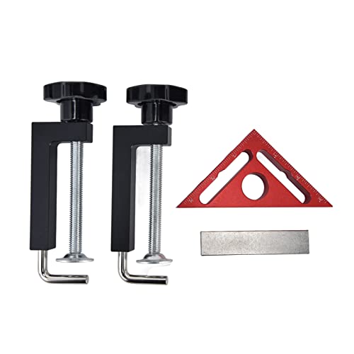 Holzbearbeitungsdreieck Lineal Zaun Klemme Magnetwinkel Lineal Aluminiumlegierung für die Positionierung von Blöcken von LIYJTK