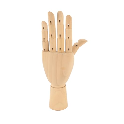 Holzhandmodell künstlerische anatomische Studie Zeichnung Figur für Künstler und Skizze -Enthusiasten geformte Schima Holz links Hand von LIYJTK