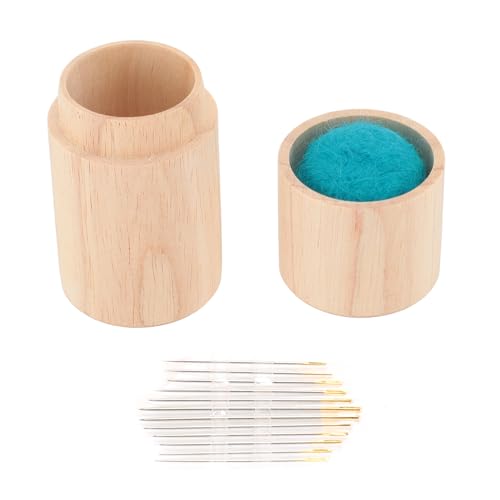 Holzstiftkissennadelhalter große Kapazität Tragbare Stickern zum Nähen (Blau grün) von LIYJTK