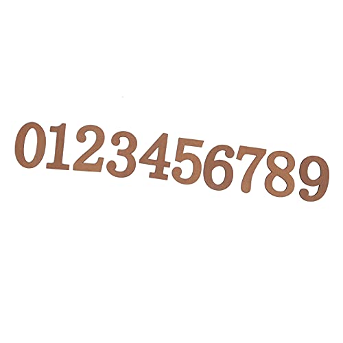 Holzzahlen DIY unbemalte Handwerksaufkleber 10pcs Kühlschrank Uhr Dekoration Album Accessoires für Hausnummer von LIYJTK