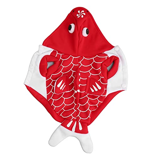Hundefischkostüm Süßes Goldfisch -Formbekleidung für Hunde Katzen Halloween Cosplay (S) von LIYJTK