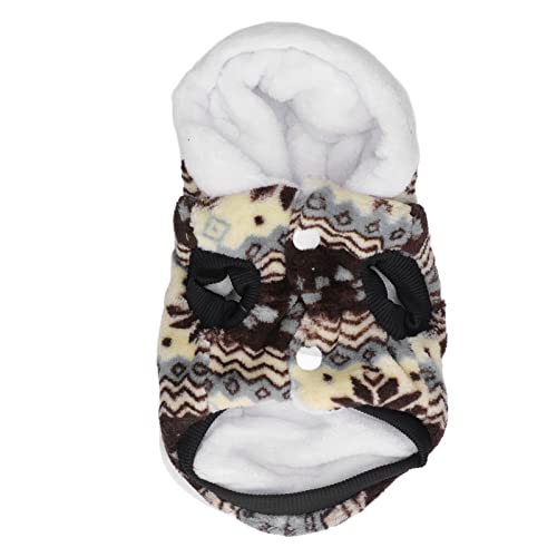 Hundeplüschhaube -Jacke weich warm leichte Haustierkatze Plüsch Hoodie kleine mittelgroße Hunde Katzen (S) von LIYJTK