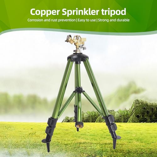 Impact Sprinkler Stativ Basis Hochleistungsrasen Sprinkler große Fläche Bewässerung Messing Sprinklerdüse Zinklegierung Stecker Erweiterung Beine Wasser Sprinkler Rasen (UNS) von LIYJTK