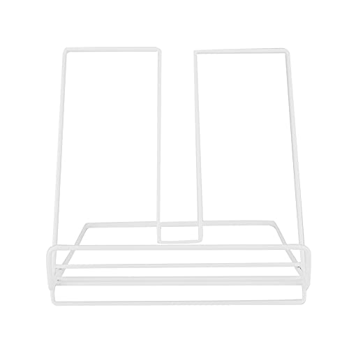 Innovative Eisen -Tabletop -Buchregal -Rackhalter Tablet Computer Ständer Home ation Schwarz Weiß 19x19x18.5 cm 372g 100% Tablet Computer Rack Magazine Kochbuch (Weiß) von LIYJTK