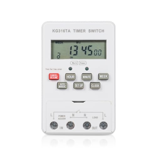 KG316TA Timer Switch Automatic Digital Timer Switch Microcomputer Time Control Switch Programmable Timer Switch Street Lamps Switch with Timer for Light Boxes Neon Lights KG316TA Timer Switch Automatic Digital Timer Switch Microcomputer Time Control Switch Programmable Timer Switch Street Lamps Switch with Timer for Light Boxes Neon Lights von LIYJTK