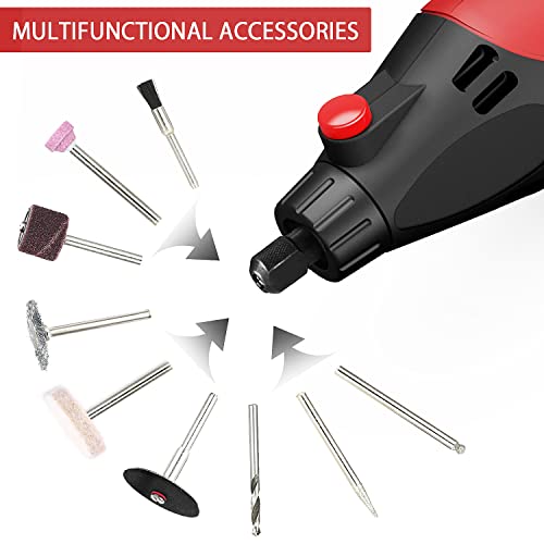 KKNOON AC Rotary Tool Kit Elektrische 6 Variable Geschwindigkeiten 8000-35000 U/min 170W zum Polieren der Schnitzform mit Tragetasche von LIYJTK