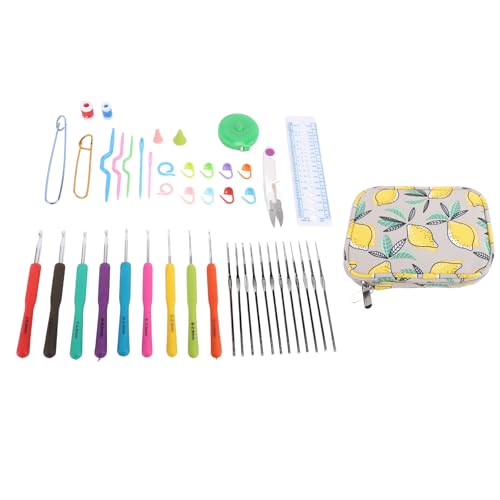 KOMPLETTES CROCHET HOOKS SET TPR SOFT GRIP SPITZE KIT FÜR ANFÄNGER PROFIS von LIYJTK