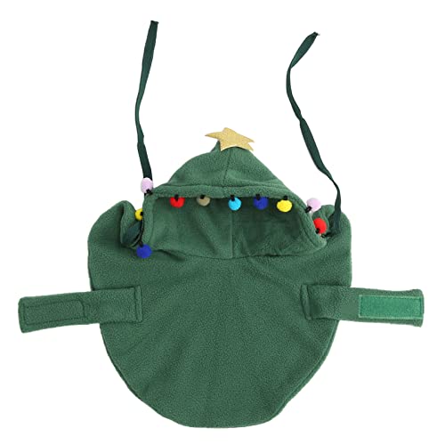 Katze Weihnachtskape Warmer Welpe Weihnachtsdarm mit Stern und Pompoms kleine mittelgroße Haustiere (XL) von LIYJTK