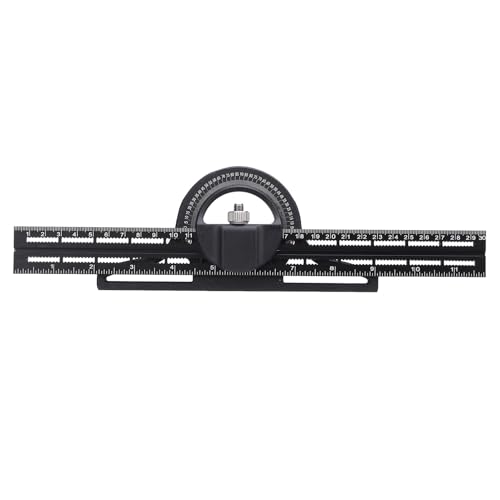 Kombinationswinkel Lineal Multi -Funktion Holzbearbeitungsscharfe Prospraktor Schwarz 300 mm horizontal universell von LIYJTK