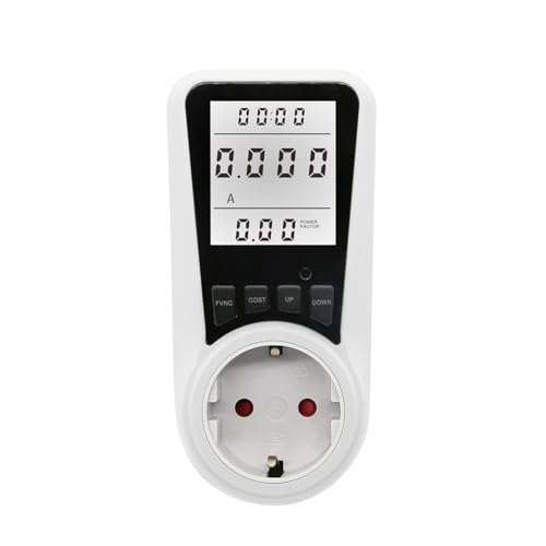 LCD -Anzeige Elektrizitätsnutzungsstrom -Messgerät Energie Watt Spannungsspannung AMPS -Tester -Leistung KWH Konsumanalysator Monitor mit Backlight Outlet AC110V ~ 130 V (EU-2 mit von LIYJTK