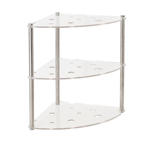 LIYJTK 3 Tier -Desktop -Speicher -Rack -Acryl -Metall -Metall -Arbeitsplatten -Organizer Effizienter Schreibtischspeicher für Verschiedene Dinge (Transparent) von LIYJTK
