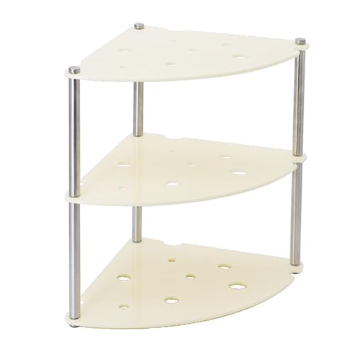 LIYJTK 3 Tier -Desktop -Speicher -Rack -Acryl -Metall -Metall -Arbeitsplatten -Organizer Effizienter Schreibtischspeicher für Verschiedene Dinge (Weiß) von LIYJTK