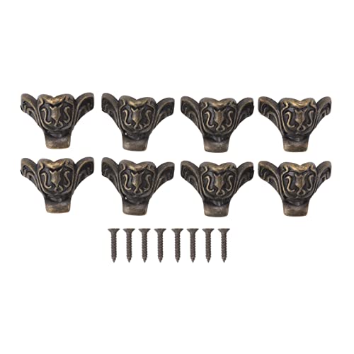 LIYJTK 8pcs Schmuckkoffer Hardware Füße Bronze Zinklegierung dekorative Beine Eckschutz Füße Kisten kleine Schränke von LIYJTK