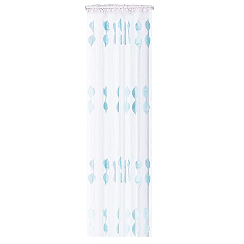 LIYJTK Anti super weiche bloße Voile Drape Vorhang für Wohnzimmer Schlafzimmer Kleiderbügel Vorhänge (Blau) von LIYJTK