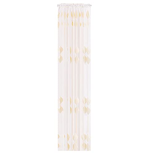 LIYJTK Anti super weiche bloße Voile Drape Vorhang für Wohnzimmer Schlafzimmer Kleiderbügel Vorhänge (Goldfarbe) von LIYJTK