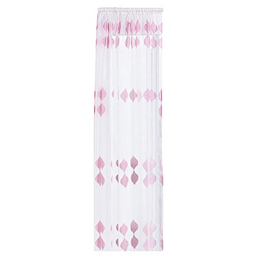LIYJTK Anti super weiche bloße Voile Drape Vorhang für Wohnzimmer Schlafzimmer Kleiderbügel Vorhänge (Rosa) von LIYJTK