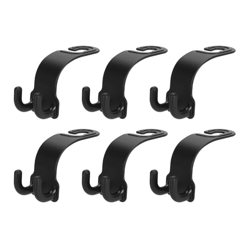 LIYJTK Autositz Kopfstütze Haken Langlebiger 6pcs Hanger Organizer Lagerung für Fahrzeug von LIYJTK