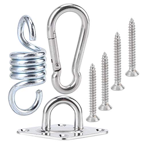 LIYJTK Edelstahl -Schwungschnalle Fester Haken Hängematte Hanging Stuhl Korbpolster Augenanschläge von LIYJTK