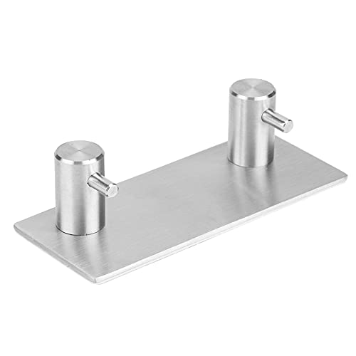 LIYJTK Edelstahl Starker Klebstoff -Wand Hakenbügel für Handtuchkleidung Hut Badezimmer Küche (Gerade Haken-Double-Haken) von LIYJTK