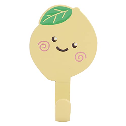 LIYJTK Edelstahl Wallmounted Cartoon Haken Selbstkleber für Heimbad Wohnzimmer Organisation (3066c Creative Obst-Lemon) von LIYJTK
