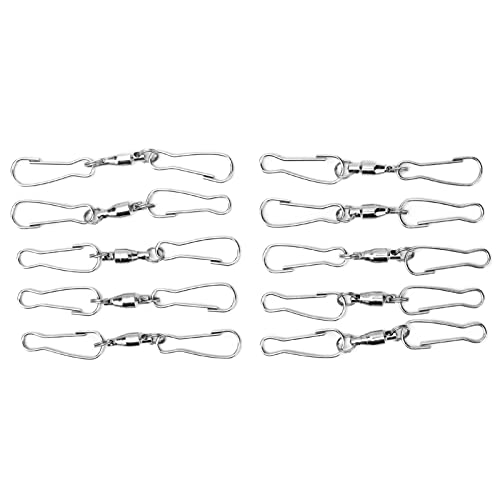 LIYJTK Edelstahl rotierender Haken Vogelfutterhäuschwind Chimes 10pcs (Klein) von LIYJTK