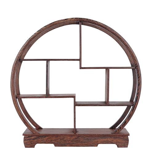 LIYJTK Home Carving Crafts Rack Antique Display Rack vielseitige Schreibtischation (Runden) von LIYJTK