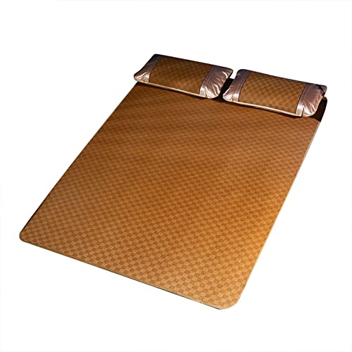 LIYJTK Home Textile Rattan Matten Gitter Eingebautes Blech Set Coole Bettdecke Sommer Super -Elastizität Band (135 * 200 cm Kissenbezug 48 * 74 cm*2) von LIYJTK