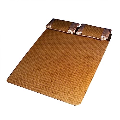 LIYJTK Home Textile Rattan Matten Gitter Eingebautes Blech Set Coole Bettdecke Sommer Super -Elastizität Band (180 * 200 cm Kissenbezug 48 * 74 cm*2) von LIYJTK