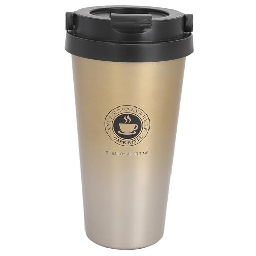 LIYJTK Isolierter Kaffeetasse Edelstahl tragbarer Autobecher für Reisen (500 ml) von LIYJTK
