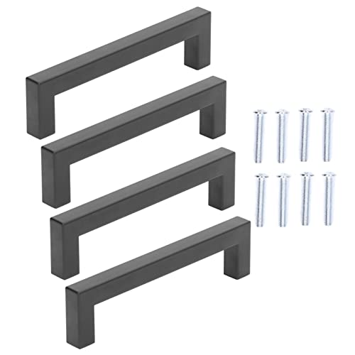 LIYJTK Kabinettsgriffe quadratische Edelstahl Küchenschrank Schublade Ziehen ideal für moderne Design Elegante und langlebige Küche (12 * 12 * 128) von LIYJTK