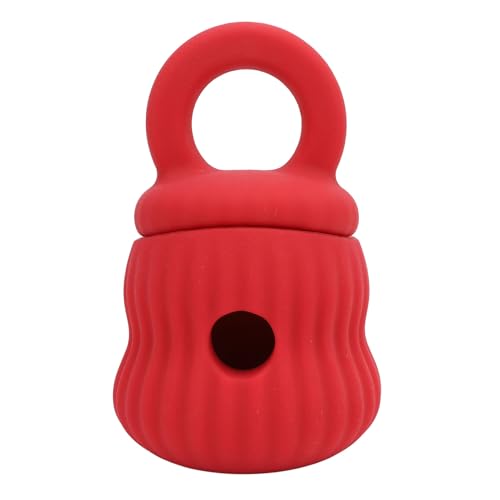 LIYJTK Langsame Fütterung Hundespielzeug Interaktive Silikonstressbekämpfung Angst reduzierter Haustier behandeln (Hellrot) von LIYJTK